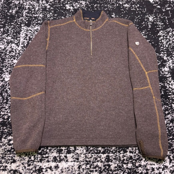 Kuhl Other - Kuhl Interceptr 1/4 Zip Fleece Sweater Brown Mens Large Thermokore Pullover